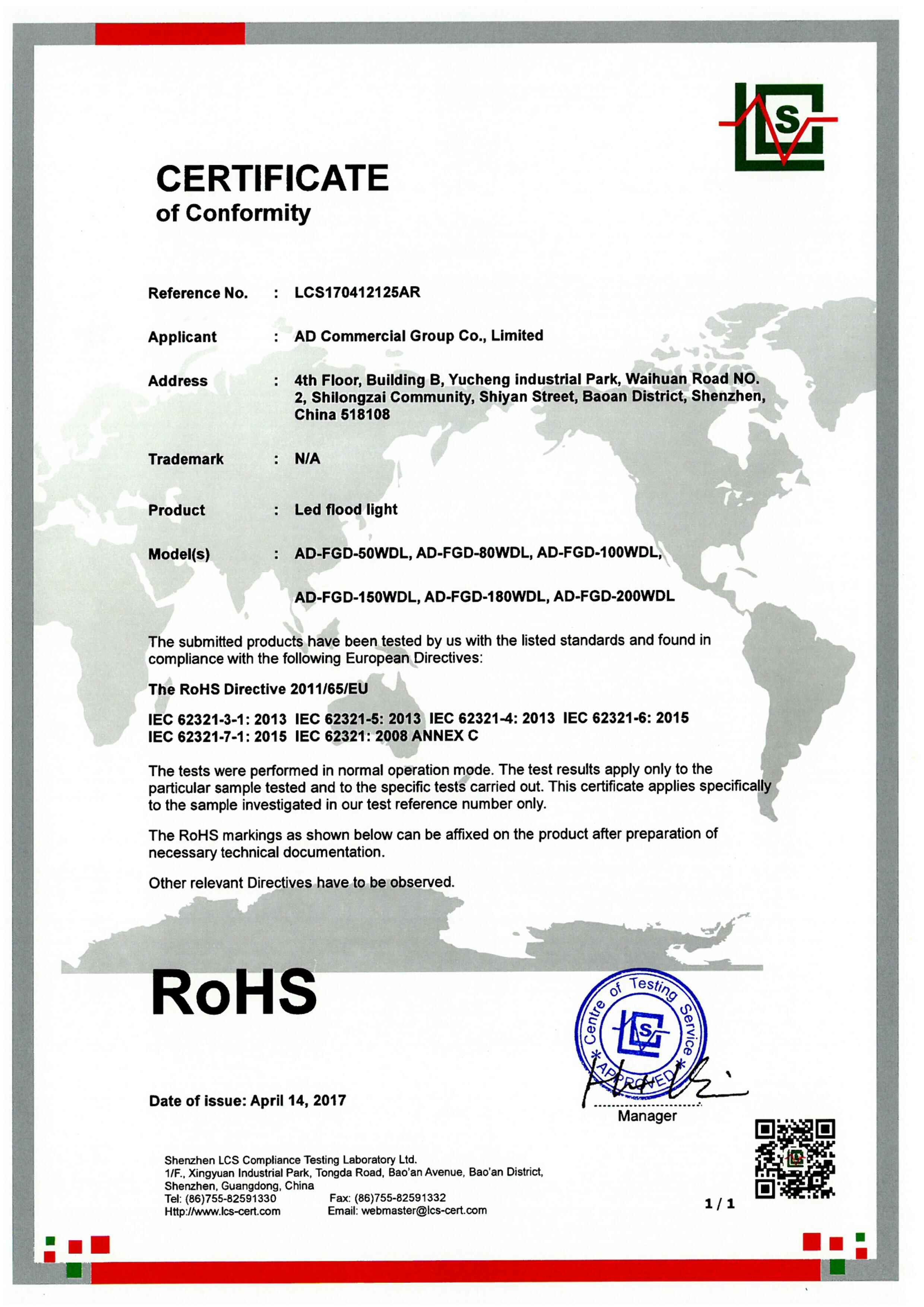 China Shenzhen RIYUEGUANGHUA Technology Co., Limited Certificaciones